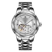 钨钢男表夜光钢带手表，机械镂空全自动瑞士陀飞轮时尚国产腕表
