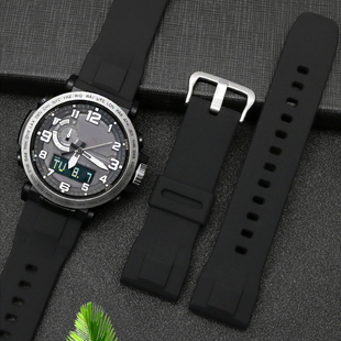 卡西欧登山手表表带 适用PRW-6600 PRG-600/650Y运动硅胶腕带配件
