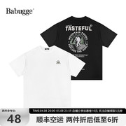 「Babugge」美式重磅印花夏季男女潮流复古宽松T恤