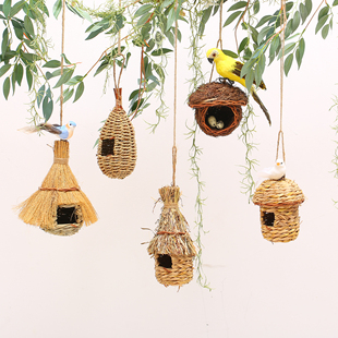 幼儿园微景观吊饰环创环境布置材料挂件装饰森系挂饰麻绳创意鸟巢