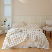 牛奶绒毛毯加厚冬季沙发盖毯婴儿毯子兔毛绒被子加绒床单盖被轻奢