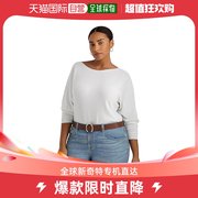 香港直邮潮奢 Lauren Ralph Lauren 女士加大码棉混纺蝙蝠袖毛衣