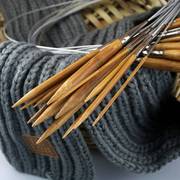 80cm竹子环形棒针不锈钢丝，编织手工工具毛线，编织钩针织毛衣毛线针