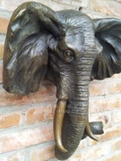 象头挂件壁挂大象铜雕塑工艺品创意家居装饰品墙壁挂饰壁饰创意