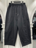 韩国男装街头小众折叠拼接潮流设计光泽感阔腿微锥直筒休闲裤
