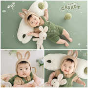 兔年百天宝宝摄影服装小兔子拍照衣服道具主题影楼婴儿周岁照