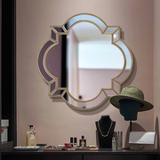 欧式美式装饰镜子客厅背景墙壁挂镜创意玄关壁炉艺术镜软装餐边镜