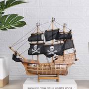 黑珍珠号加勒比海盗船模型工艺船，仿真木船实木质帆船复古摆件
