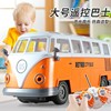 遥控校车玩具车门可打开能充电遥控救护车，双层观光巴士公交车玩具