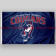 ncaa哥伦布州美洲狮旗大学队旗旗帜，columbusstatecougarsflag