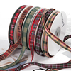10mm格子带丝带发饰辅料蝴蝶结礼盒包装缎带布带手工DIY制作织带