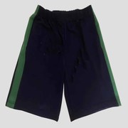 夏季薄款中小学生男女校服短裤加一道绿色宽杠五分运动休闲短裤