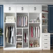 欧式衣柜家用卧室实木板式储物收纳柜，经济型组合包安装(包安装)定制大衣橱