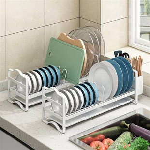 碗碟套装家用收纳厨房置物架，控沥水碗架用具，晾洗放碗窗台窄款小型