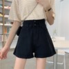 大码胖mm高腰牛仔短裤女夏装新款显瘦百搭学生卷边宽松热裤ins潮