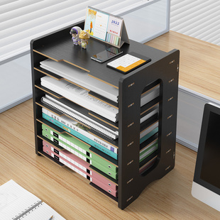 桌面置物架小书架办公桌上收纳架简易网红可移动多层文件架收纳盒