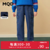 MQD2022冬装童装男童加绒加厚休闲牛仔裤摇粒绒保暖裤子潮