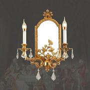 欧式镜前壁灯全铜卫生间梳妆台奢华水晶蜡烛灯法式卧室别墅