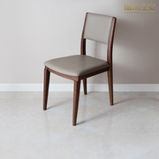 铜木主义梵高餐椅黑胡桃木原木轻奢欧美现代简约实木家用餐桌椅子