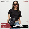 ALLSAINTS女士短款露背T恤黑色时尚2024春季女装WM175W