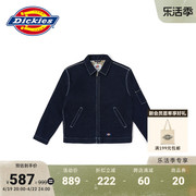 dickies春夏工装翻领夹克，休闲外套宽松潮流，撞色车线男女情侣