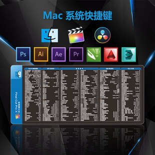 苹果快捷键ps鼠标垫pr剪辑fcpx剪映mac电脑办公wps达芬奇xcode垫