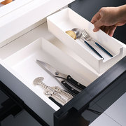 抽屉内收纳盒分隔盒厨房西餐餐具叉分类桌面杂物电子小零件整理