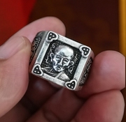 泰国手工艺牌百家乐泰阁瑞，2539自身泰银戒指，开口藏银指环情侣礼物