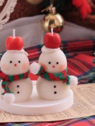 圣诞雪人香薰蜡烛可爱网红香氛冬季送人礼物节日，伴手礼氛围感