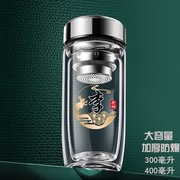 水杯2024鹅蛋杯玻璃杯水晶杯个性定制户外便携车载水杯子泡茶