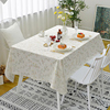 现代田园碎花桌布家用防水防油pvc长方形餐桌布，可定制茶几pu盖布