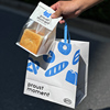 面包打包袋烘焙手提袋牛皮纸袋定制外卖蛋糕甜品袋子扁绳纸袋logo