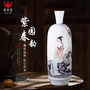 景德镇陶瓷花瓶大师作品手绘瓷瓶酒柜客厅插花摆件高档瓷器装饰品