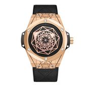 士手表硅胶带夜光运动全自动机械手表watch创意时尚潮流男