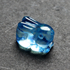 巴西海蓝宝石十二生肖可爱小兔子2023本命年蓝色水晶吊坠项链饰品