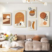 猫咪装饰画奶油系北欧风轻奢家居背景墙拍照氛围落地卧室桌面挂画