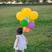 拍照哑光彩色气球野餐道具生日周岁派对场景布置儿童宝宝装饰用品