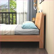 全榉木实木床1.8米现代简约双人床1.5米床0.9米架子床榻榻米单人