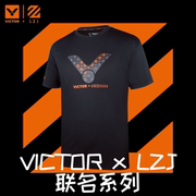 victor胜利羽毛球服李梓嘉联名系列针织体恤，男女款t-lzj302