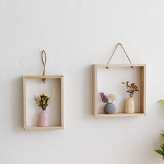 田园风墙壁挂花家居装饰品客厅卧室墙面干花创意壁饰墙上植物挂饰