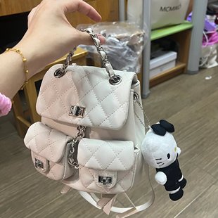 韩国小众迷你链条轻便小背包，女2024学生通勤双肩包小香风包包