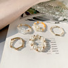青岛欧美外贸饰品珍珠，弹力戒指个性米珠编花时髦新潮指环