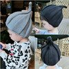 超萌男女童秋冬保暖护耳洋气，针织帽中小童婴儿套头，毛线帽亲子帽潮
