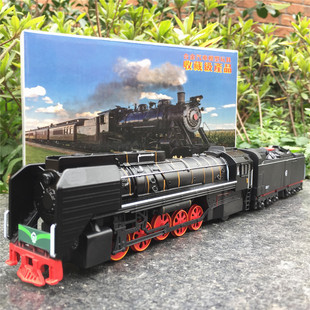 升辉187怀旧蒸汽内燃机车前进2型，声光回力合金火车模型玩具套装