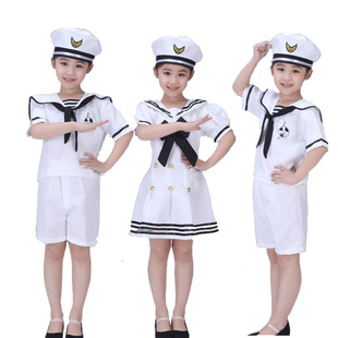 六一儿童海军演出服小学生水手舞蹈表演服幼儿海军军装男女合唱服