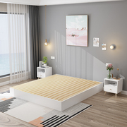 板式床现代简约双人床，1.8米榻榻米床1.5m1.2单人床，出租房床架民宿