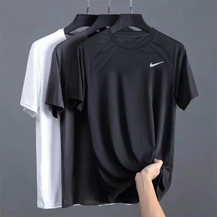 Nike耐克短袖t恤男夏季薄款运动宽松速干衣宽松大码健身跑步体恤