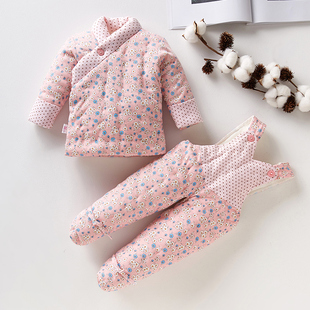宝宝手工棉衣婴儿纯棉花，棉袄棉裤套装幼儿，装加厚保暖亲肤冬季冬装