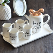 欧式骨瓷咖啡杯套装创意陶瓷杯 欧式高档下午茶茶具结婚礼物