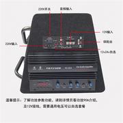 大功率10寸梯型12V24V改装汽车载有源低音炮220V插卡蓝牙音响音箱